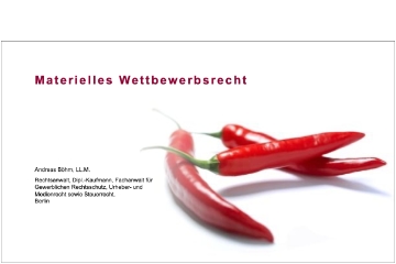 Materielles Wettbewerbsrecht Seminar